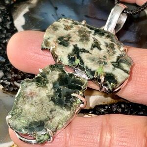 Green Ocean Jasper Pendant 2 1/2”
